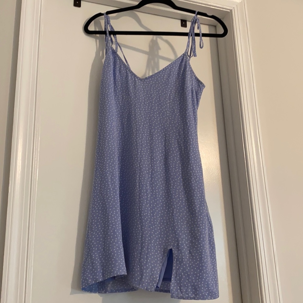 Abercrombie Blue Polka Dot Dress Small Petite